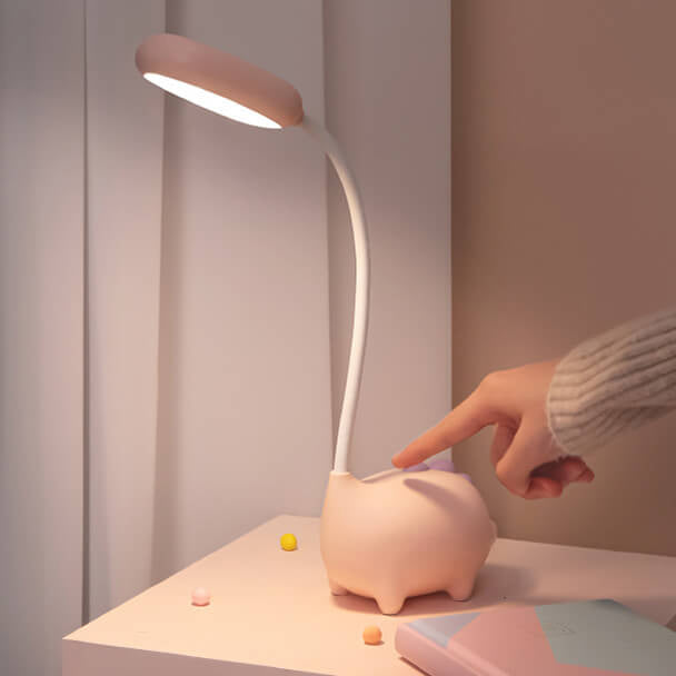 Ładowana lampa biurkowa LED z dinozaurem w kreskówkowym stylu, dbająca o wzrok