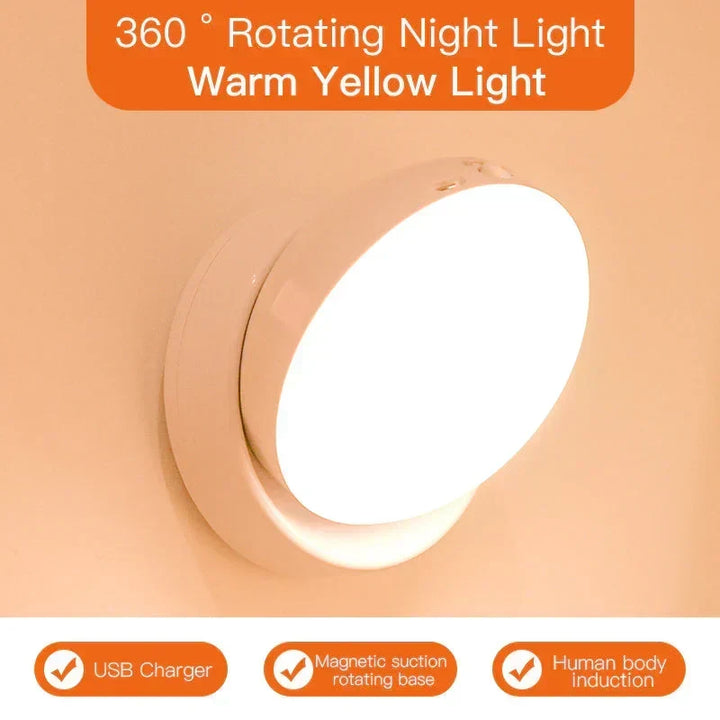 Elegancka Lampa Nocna z Czujnikiem Ruchu