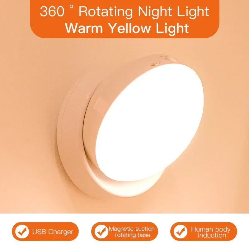 Inteligentna Lampa Nocna z Czujnikiem Ruchu - Elara |