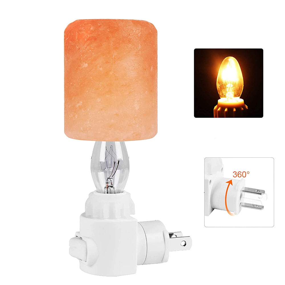 Naturalna lampa solna z kryształu himalajskiego | Lampa nocna na stolik