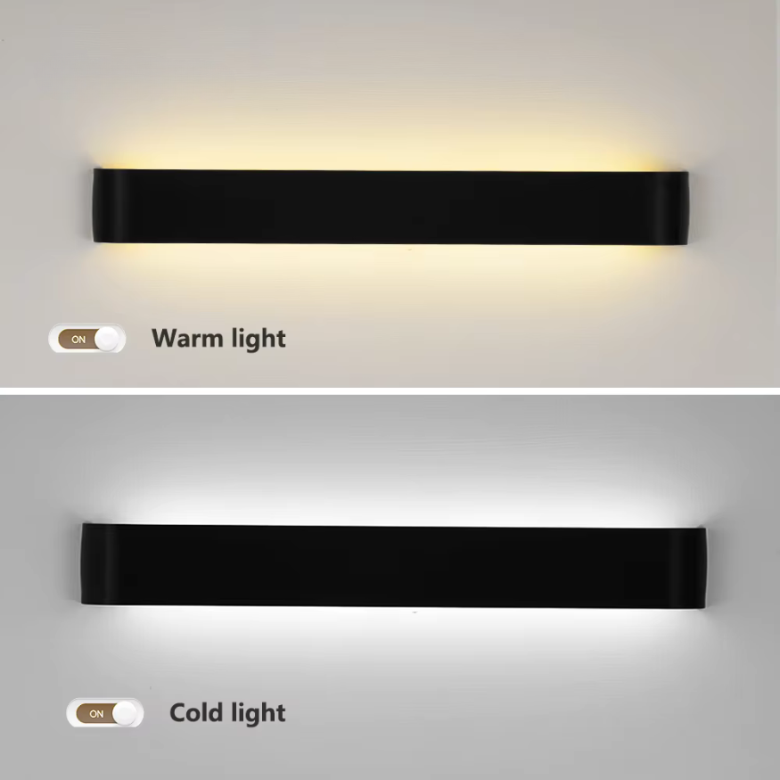 Nordycka Lampa Ścienna LED - Nowoczesna Lampa Ścienna z Aluminium Szczotkowanego