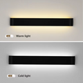 Nordycka Lampa Ścienna LED - Nowoczesna Lampa Ścienna z Aluminium Szczotkowanego