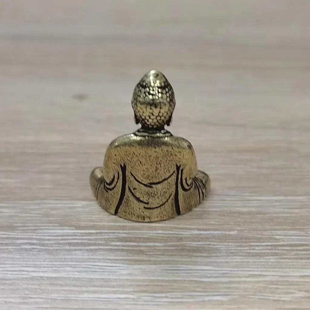 10-częściowa miniaturowa figura Buddy siedzącego z mosiądzu do podróży, kultu buddyjskiego, dekoracja biurka w domu i biurze