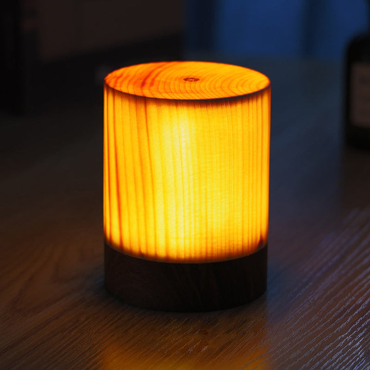 LumiWood – Lampa stołowa LED z baterią i dotykowym sterowaniem