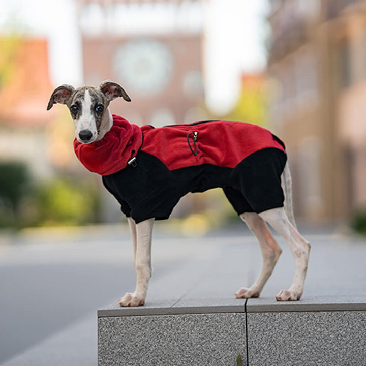 Pełna Ochrona Polarowy Fleece Dla Psów z Odczepianym Kołnierzem