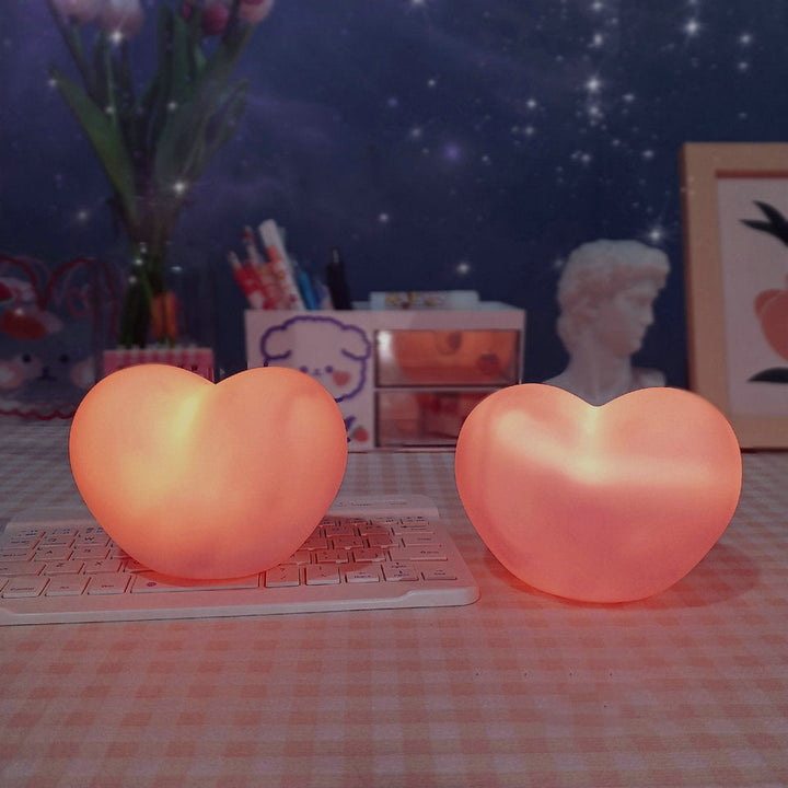 LuvSphere Silikonowa Lampka LED na Noc | W Kształcie Serca | Lampa Stołowa | Ciepłe Światło Nastrojowe | Dekoracyjna