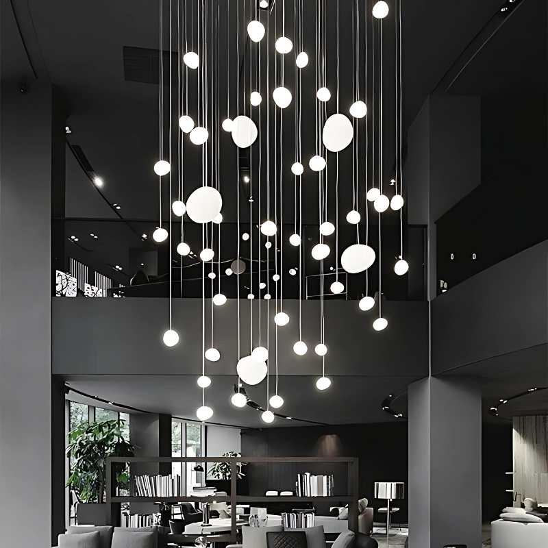 Elegancka Lampa Wisząca z Szklanymi Kamieniami