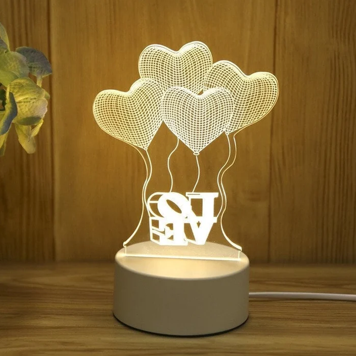 3D Nocna Lampa Usb