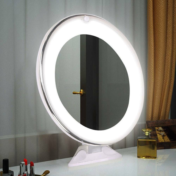 Lunora Lusterko do Makijażu LED | Powiększenie 10x | Obrót 360° | Kompaktowe i Przyjazne w Podróży