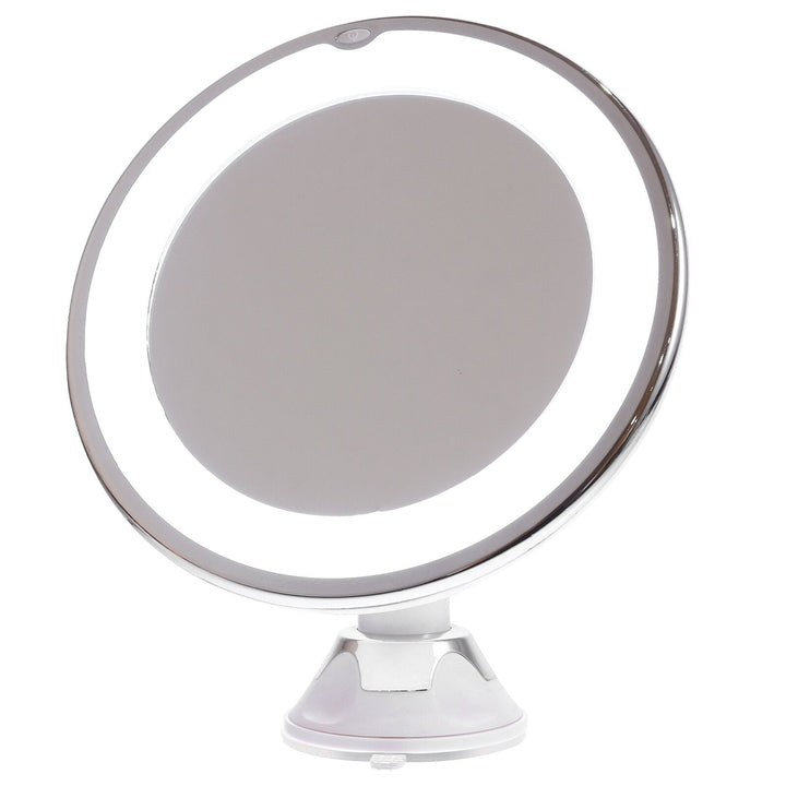 Lunora Lusterko do Makijażu LED | Powiększenie 10x | Obrót 360° | Kompaktowe i Przyjazne w Podróży