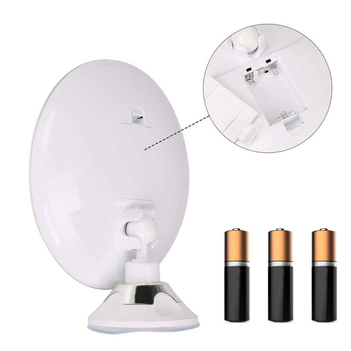 Lunora Lusterko do Makijażu LED | Powiększenie 10x | Obrót 360° | Kompaktowe i Przyjazne w Podróży