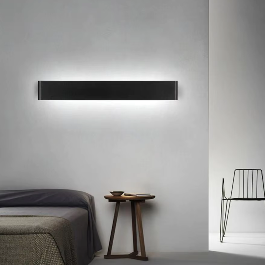 Nordycka Lampa Ścienna LED - Nowoczesna Lampa Ścienna z Aluminium Szczotkowanego
