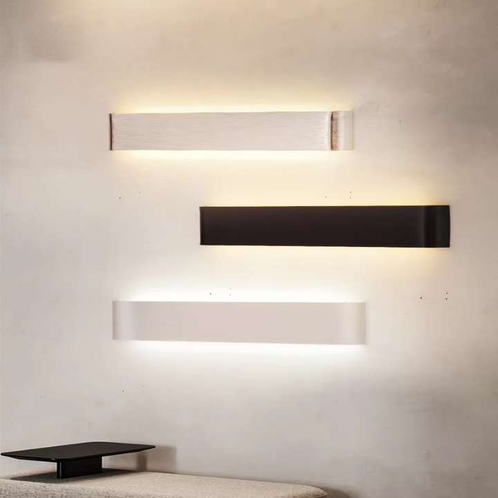 Nordycka Lampa Ścienna LED - Nowoczesna Lampa Ścienna z Aluminium Szczotkowanego