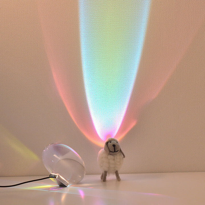 Kreatywna Lampa Stołowa LED z Projekcją Kryształowych Oczu Anioła
