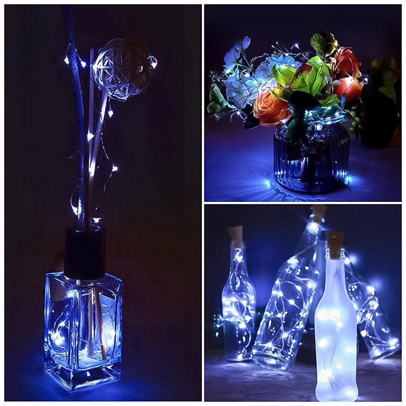 Świeczka LED do Butelki Korkowa Lampa Nocna DIY Dekoracja Prezent