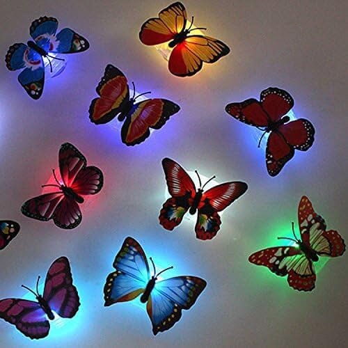 12-pack: LED dekoracja motyla nocna