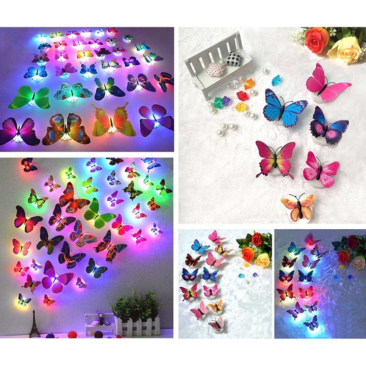 12-pack: LED dekoracja motyla nocna