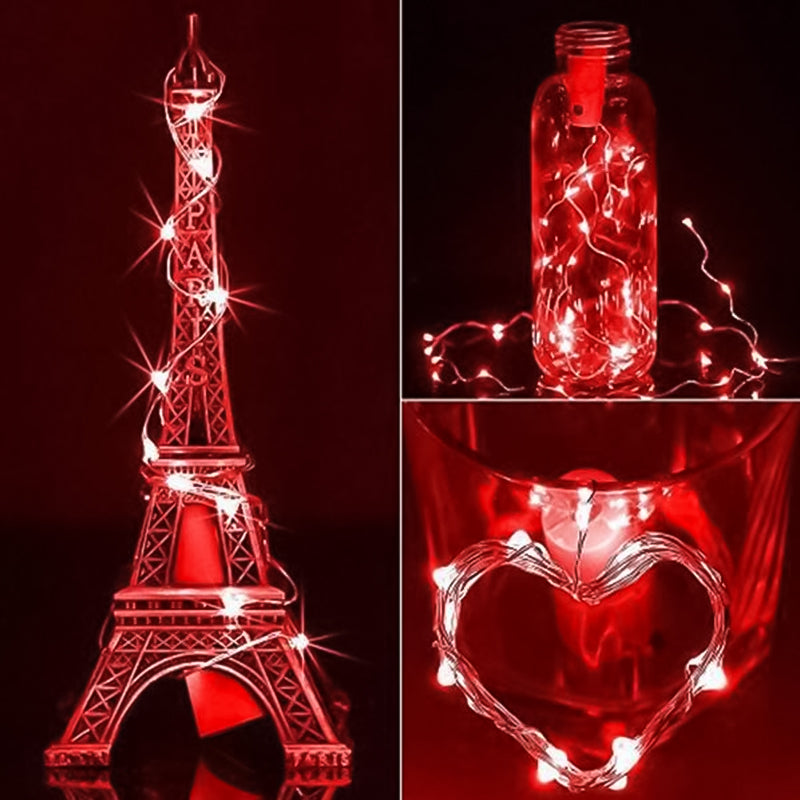 Świeczka LED do Butelki Korkowa Lampa Nocna DIY Dekoracja Prezent