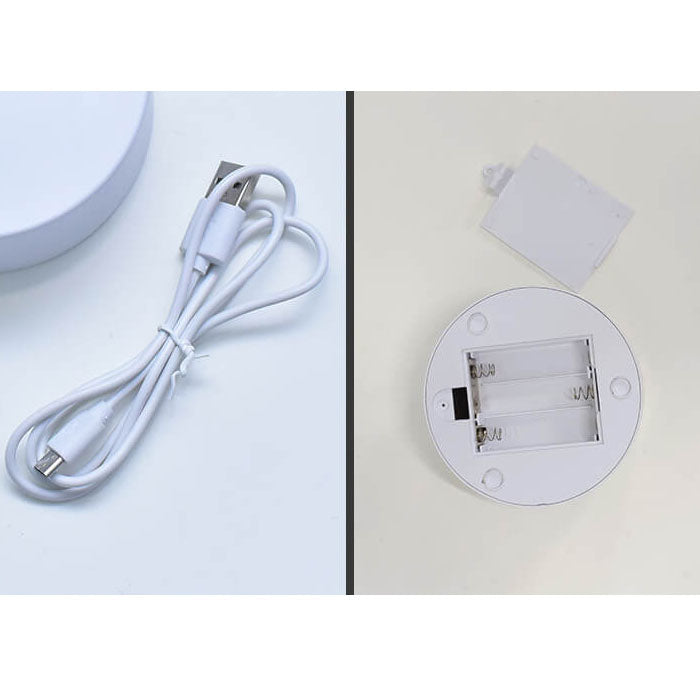 Kreatywna Okrągła Klepsydra z Piaskiem 3D LED Lampka Nocna