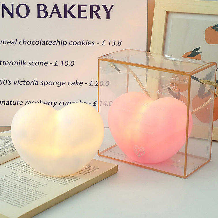 LuvSphere Silikonowa Lampka LED na Noc | W Kształcie Serca | Lampa Stołowa | Ciepłe Światło Nastrojowe | Dekoracyjna