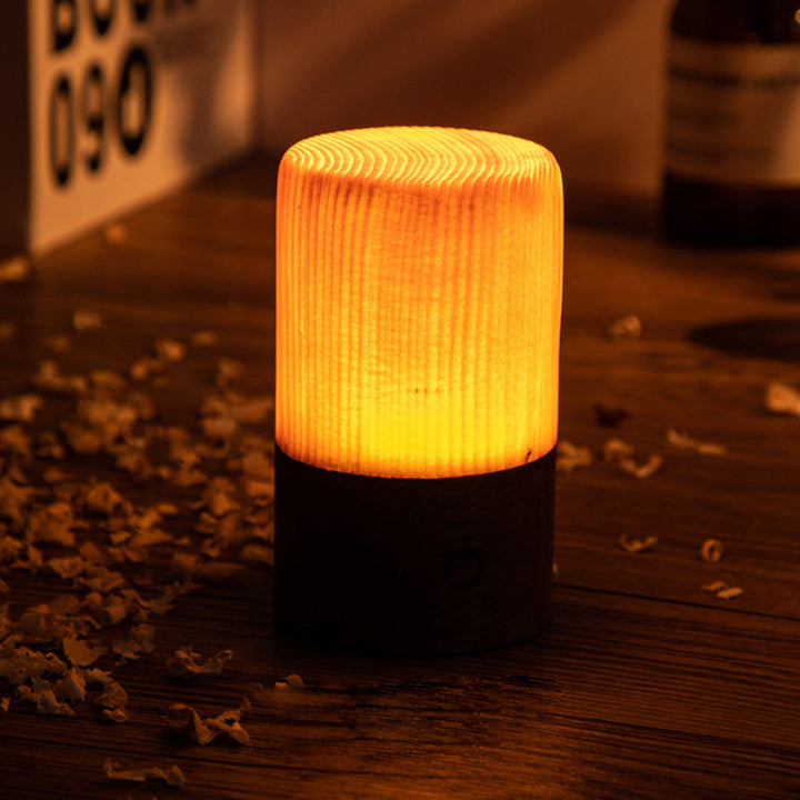 LumiWood – Lampa stołowa LED z baterią i dotykowym sterowaniem