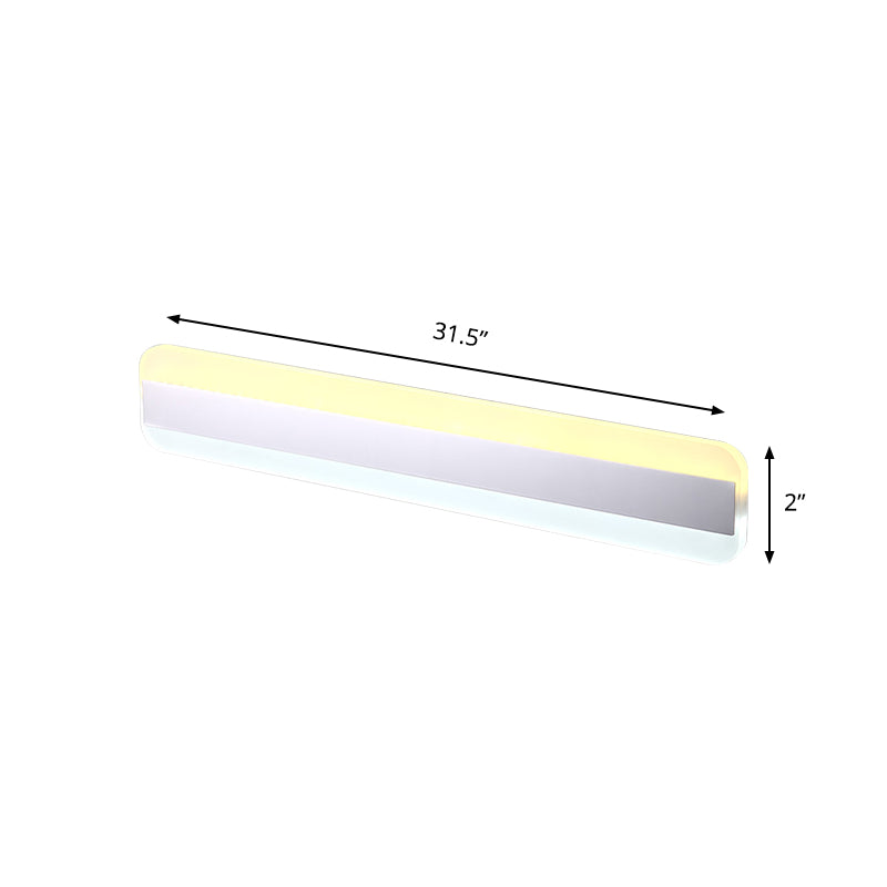 Lustro kosmetyczne o szerokości 31,5"/39"/47" nowoczesne akrylowe światło LED do łazienki nad lustrem z reflektorem
