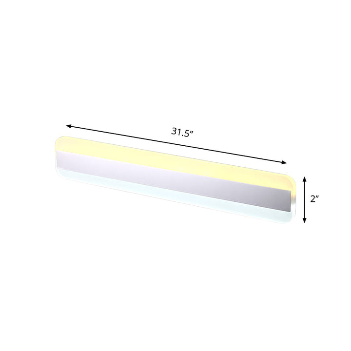 Lustro kosmetyczne o szerokości 31,5"/39"/47" nowoczesne akrylowe światło LED do łazienki nad lustrem z reflektorem
