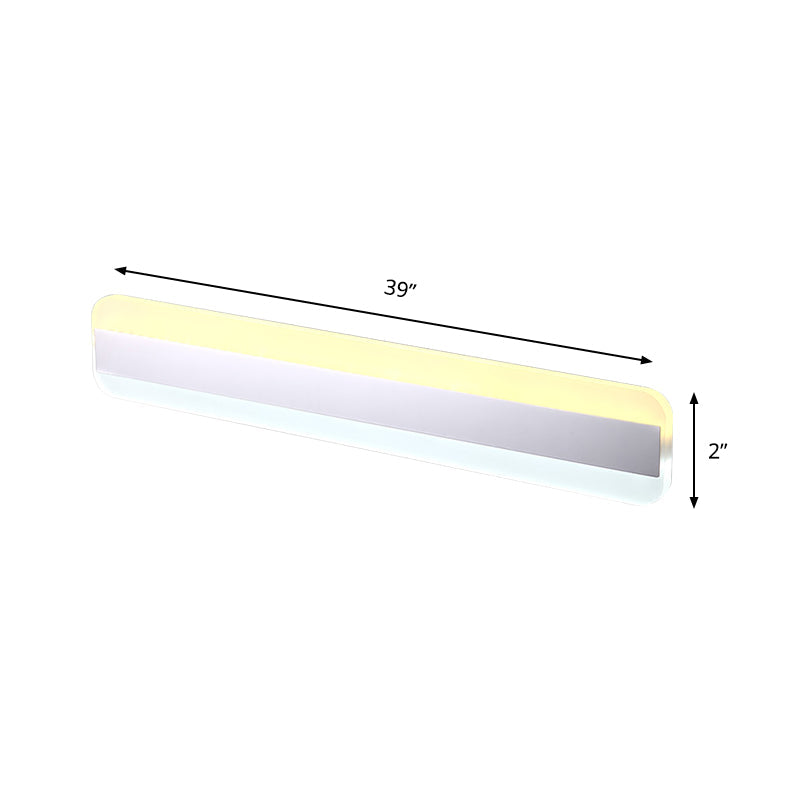 Lustro kosmetyczne o szerokości 31,5"/39"/47" nowoczesne akrylowe światło LED do łazienki nad lustrem z reflektorem