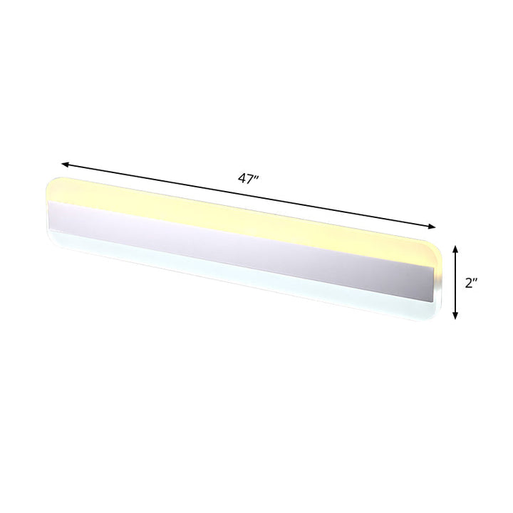 Lustro kosmetyczne o szerokości 31,5"/39"/47" nowoczesne akrylowe światło LED do łazienki nad lustrem z reflektorem