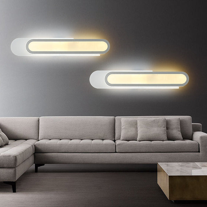 Lampa LED do lustra łazienkowego z prostokątnym akrylowym kloszem, białe kinkiety na ścianę w ciepłym/białym świetle, szerokość 12"/18"/20"