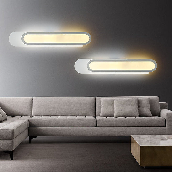 Lampa LED do lustra łazienkowego z prostokątnym akrylowym kloszem, białe kinkiety na ścianę w ciepłym/białym świetle, szerokość 12"/18"/20"