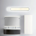 Lampa LED do lustra łazienkowego z prostokątnym akrylowym kloszem, białe kinkiety na ścianę w ciepłym/białym świetle, szerokość 12"/18"/20"