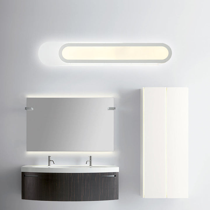 Lampa LED do lustra łazienkowego z prostokątnym akrylowym kloszem, białe kinkiety na ścianę w ciepłym/białym świetle, szerokość 12"/18"/20"