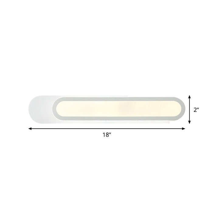 Lampa LED do lustra łazienkowego z prostokątnym akrylowym kloszem, białe kinkiety na ścianę w ciepłym/białym świetle, szerokość 12"/18"/20"