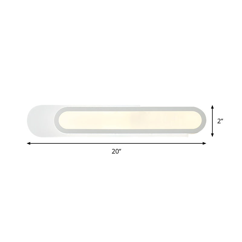 Lampa LED do lustra łazienkowego z prostokątnym akrylowym kloszem, białe kinkiety na ścianę w ciepłym/białym świetle, szerokość 12"/18"/20"