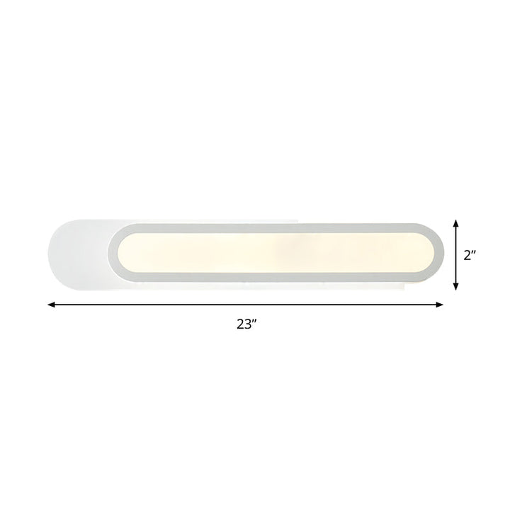 Lampa LED do lustra łazienkowego z prostokątnym akrylowym kloszem, białe kinkiety na ścianę w ciepłym/białym świetle, szerokość 12"/18"/20"