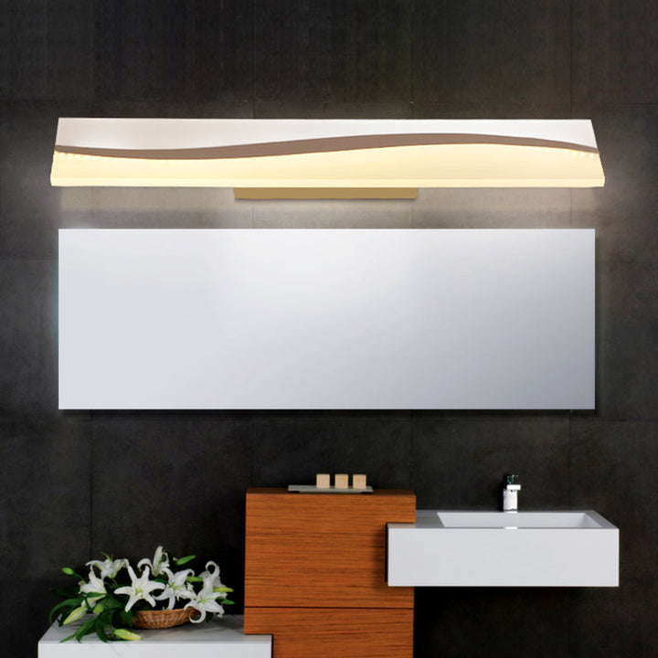 Lampa Lustro Makijażowe Akrylowe Prosta 16"/19.5"/23" Szerokość LED Oświetlenie Łazienkowe nad Lustrem w Ciepłej/Białej, Odporna na Wodę i Mgłę