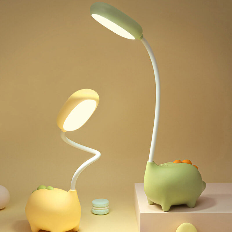 Ładowana lampa biurkowa LED z dinozaurem w kreskówkowym stylu, dbająca o wzrok