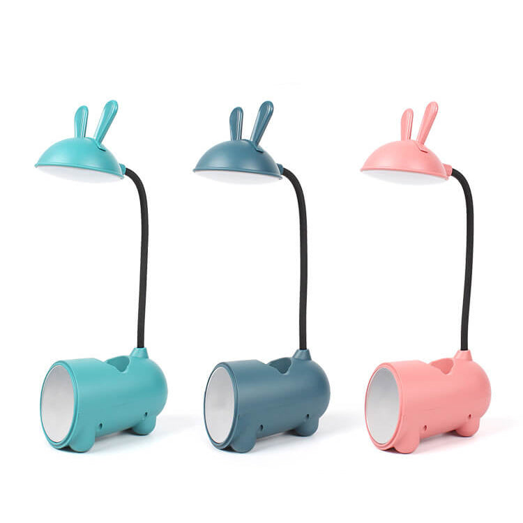 Kreatywna Lampa Biurkowa LED w Kształcie Królika z Dotykowym USB
