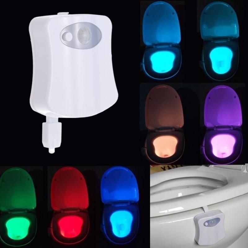 Czujnik Światła na Pokrywie Toalety - Wielofunkcyjna Nocna Lampa Toaletowa