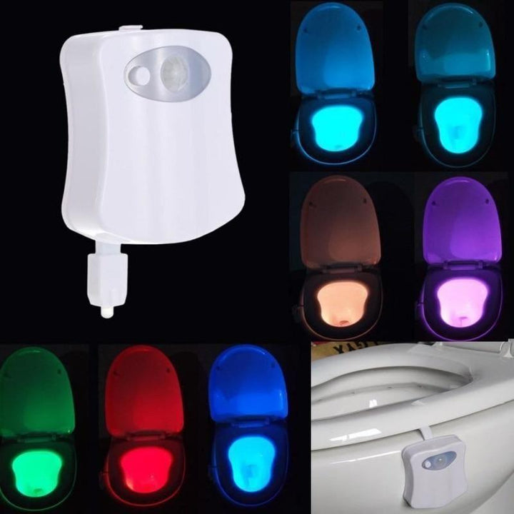 Czujnik Światła na Pokrywie Toalety - Wielofunkcyjna Nocna Lampa Toaletowa