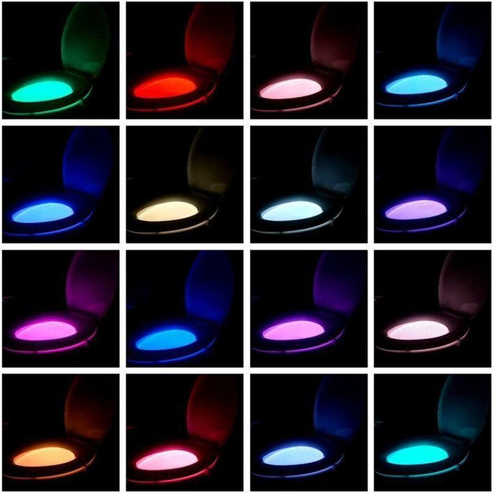 Czujnik Światła na Pokrywie Toalety - Wielofunkcyjna Nocna Lampa Toaletowa