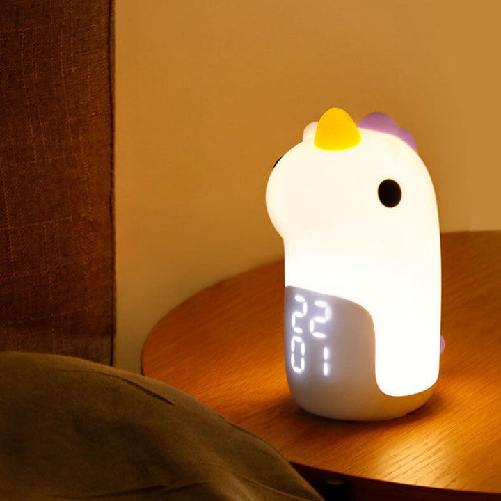 Unilora DreamLight Zegar Budzik | Design jednorożca | Timer i LED Nocna Lampa | Dekoracja do Pokoju Dziecięcego