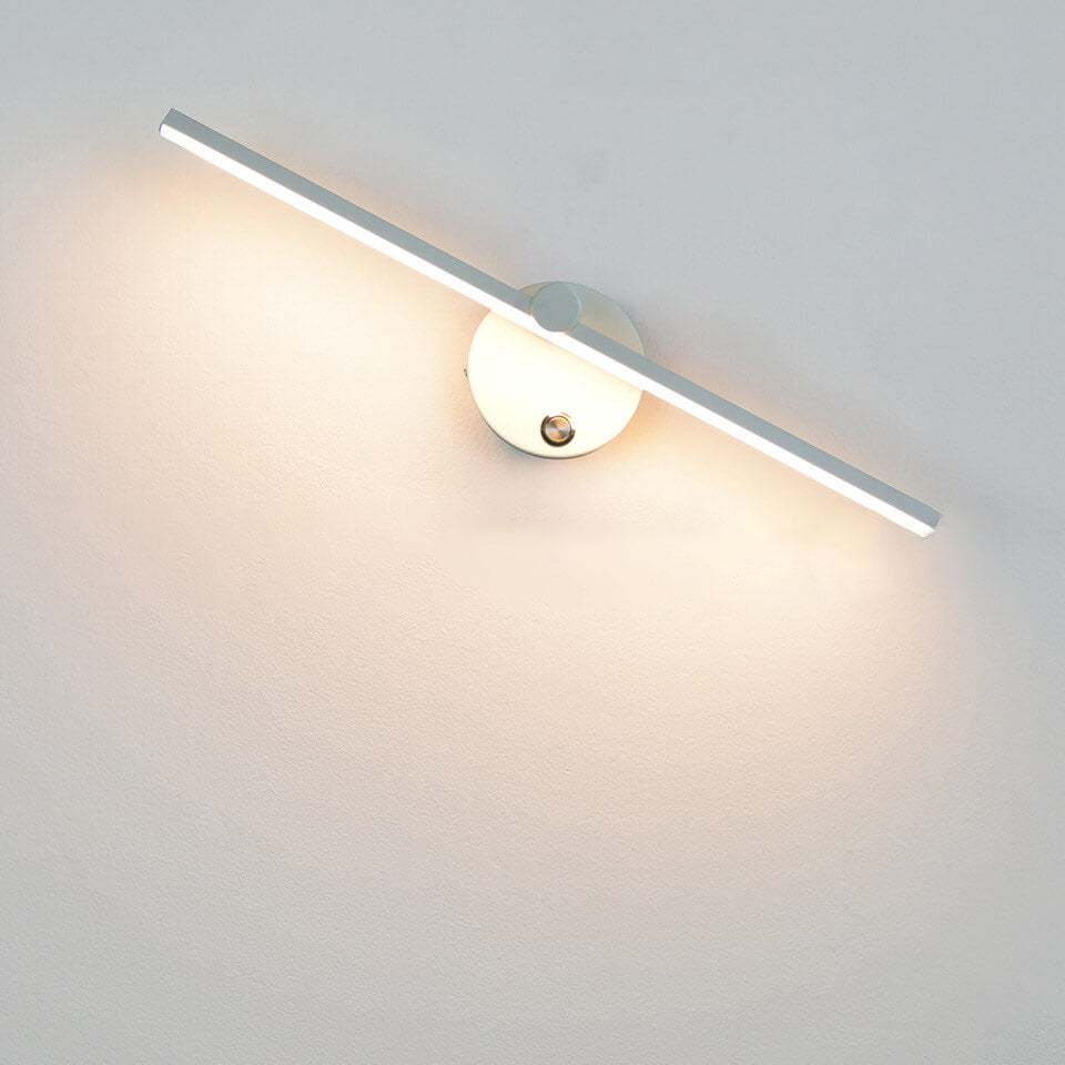 Nordycki Minimalistyczny Aluminiowy Długi Włącznik LED Lampa Lustro Ścienne