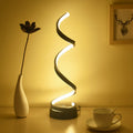 Lampa stołowa Spiral Ribbon Metal Simplicity Czarna/Biała/Złota LED Praca z Okrągłą Bazą w Ciepłym/Białym Świetle