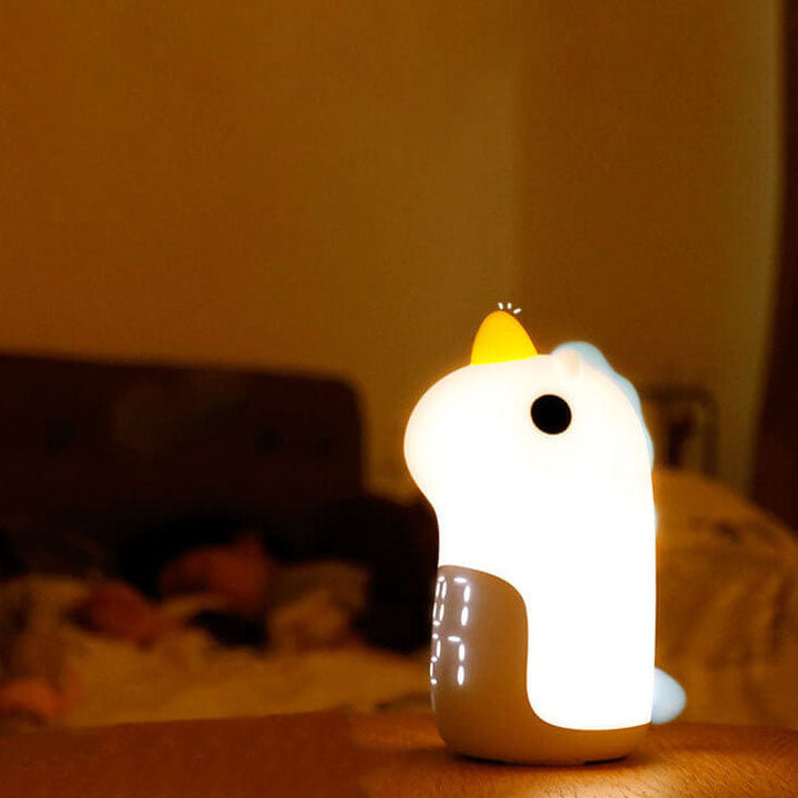 Unilora DreamLight Zegar Budzik | Design jednorożca | Timer i LED Nocna Lampa | Dekoracja do Pokoju Dziecięcego