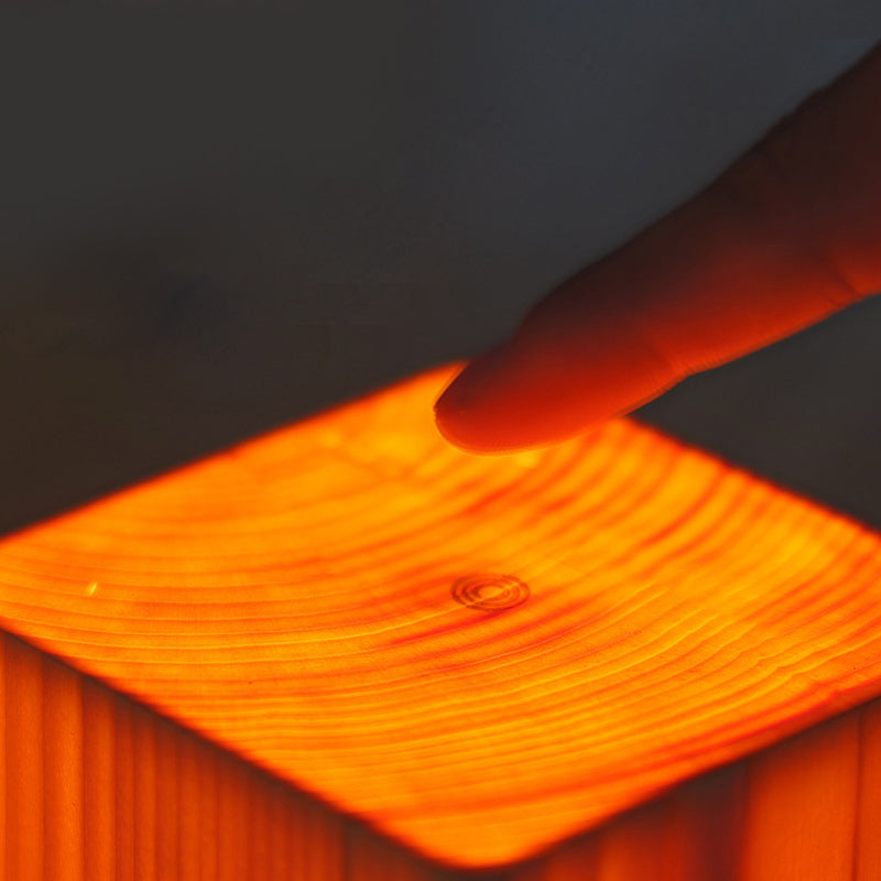 LumiWood – Lampa stołowa LED z baterią i dotykowym sterowaniem