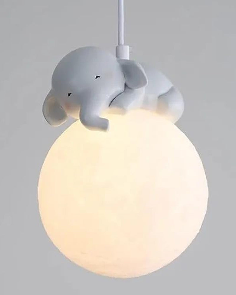 Urocza lampa wisząca w kształcie księżyca - Słoń