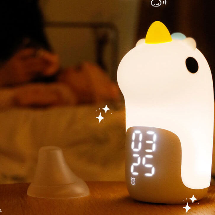 Unilora DreamLight Zegar Budzik | Design jednorożca | Timer i LED Nocna Lampa | Dekoracja do Pokoju Dziecięcego
