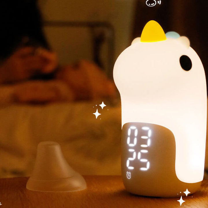 Unilora DreamLight Zegar Budzik | Design jednorożca | Timer i LED Nocna Lampa | Dekoracja do Pokoju Dziecięcego